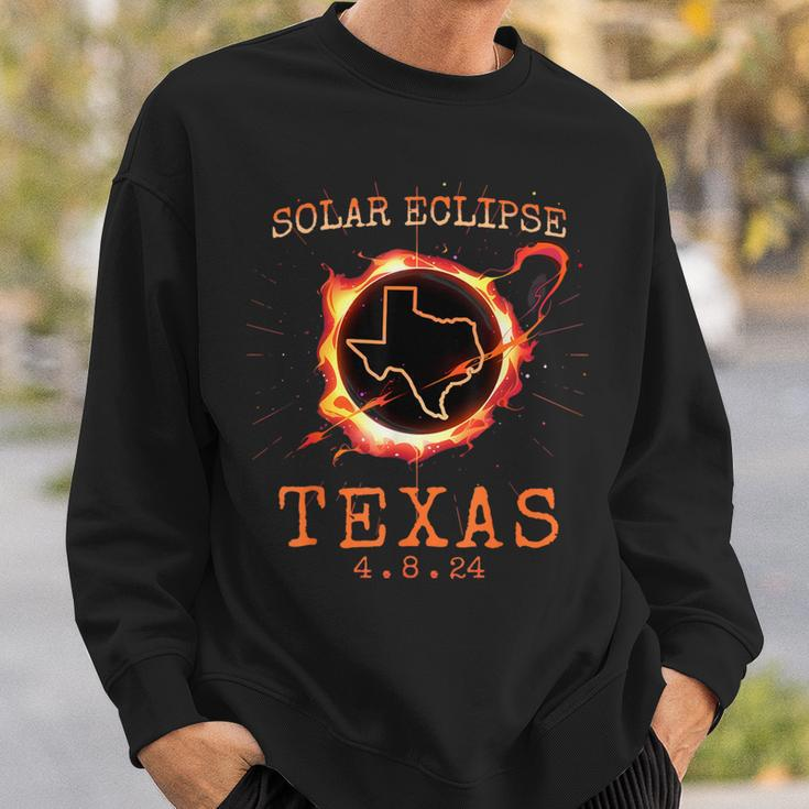 Solar Eclipse 2024 Texas Usa State Totality Path Souvenir Sweatshirt Gifts for Him