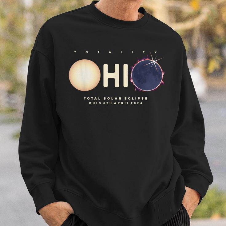 Solar Eclipse 2024 Total Eclipse Ohio North America Graphic Sweatshirt Gifts for Him
