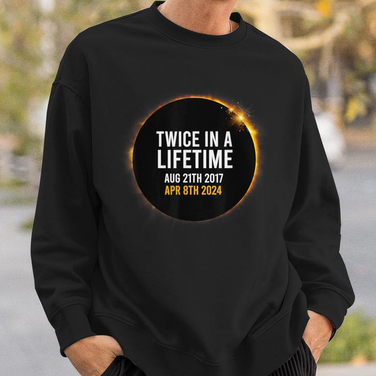 Solar Eclipse Apr 8 2024 Totality Twice Times In A Lifetime Sweatshirt Gifts for Him