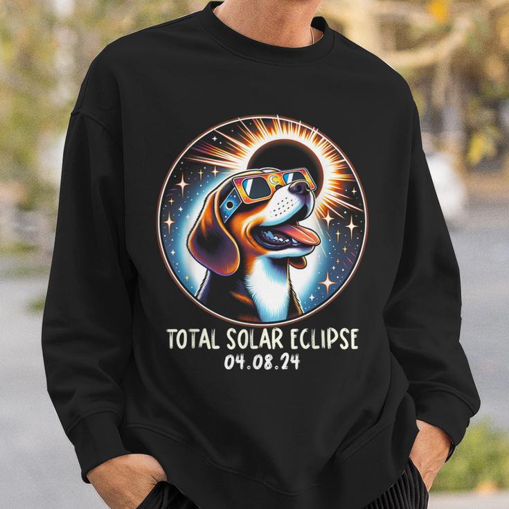 Solar Eclipse Beagle Wearing Glasses Pet April 8 2024 Sweatshirt Gifts for Him