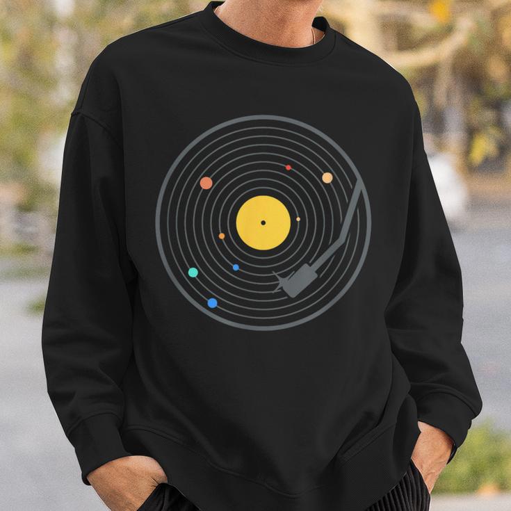 Solar System Vinyl Record Sweatshirt Gifts for Him