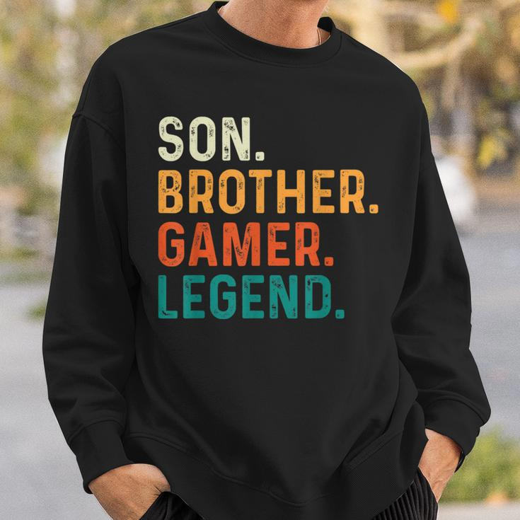 Son Brother Gamer Legend Gaming Sweatshirt Gifts for Him