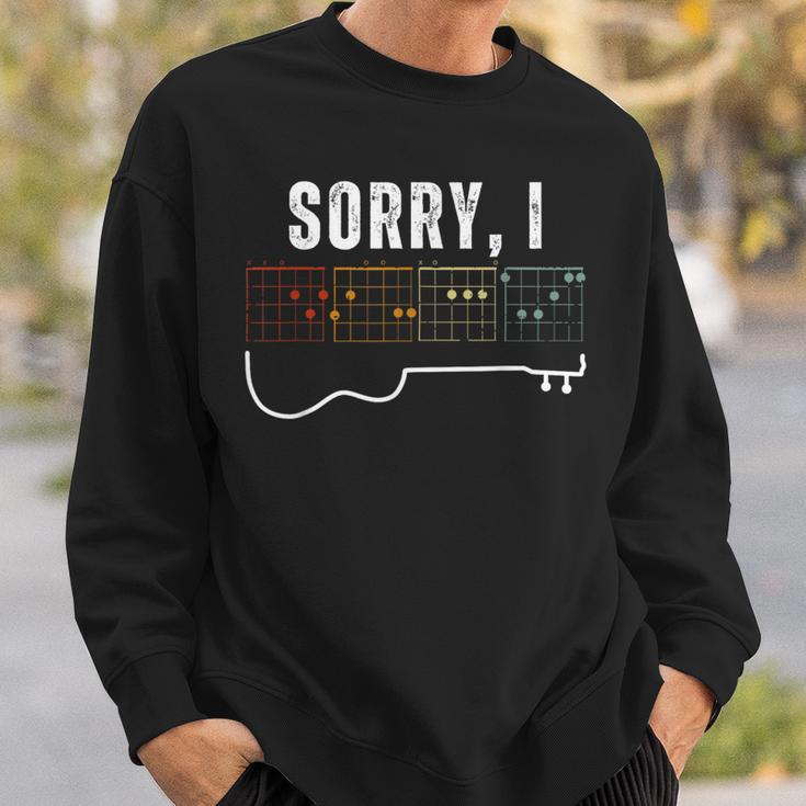 Sorry I-Dgaf Hidden Message Guitar Chords Music Note For Men Sweatshirt Geschenke für Ihn