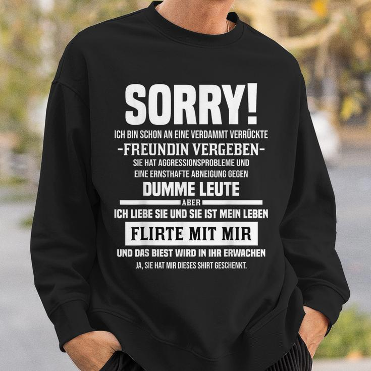 Sorry Ich Bin Schon Vergen German Language S Sweatshirt Geschenke für Ihn