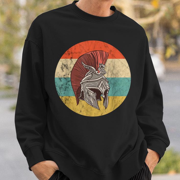 Sparta Soldier Spartan Gladiator Helmet Retro Sunset Warrior Sweatshirt Gifts for Him