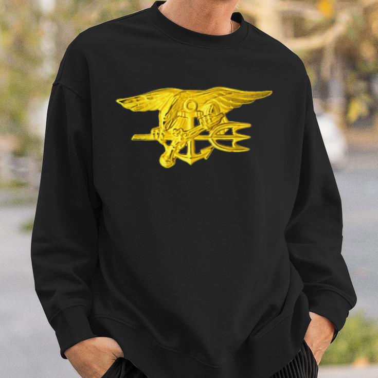 Special Warfare Insignia Navy Seal Trident Military Sweatshirt Gifts for Him