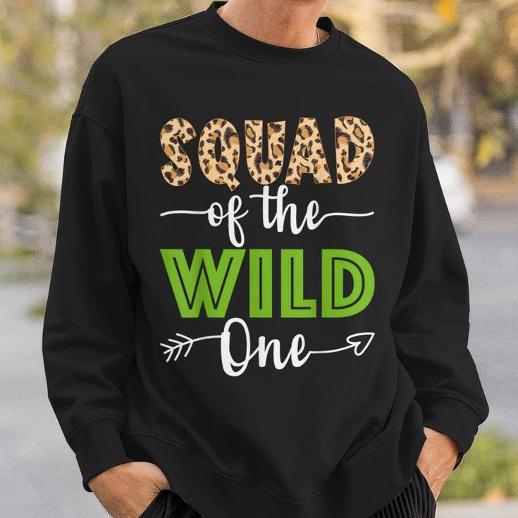 Squad Of The Wild One Zoo Animal 1St Birthday Safari Theme Sweatshirt Gifts for Him