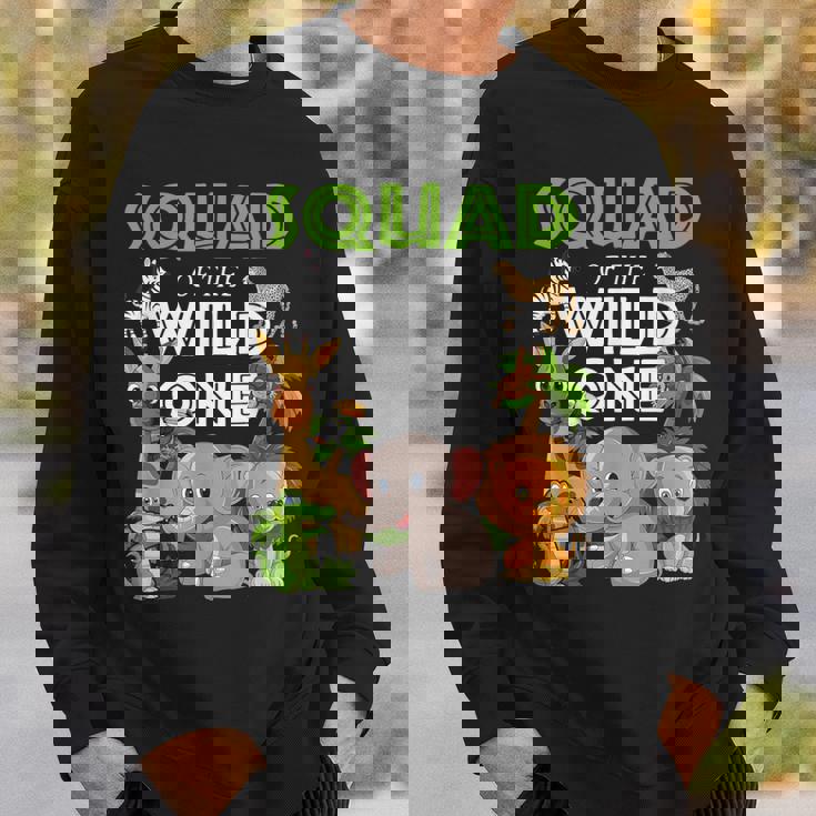 Squad Of The Wild One Zoo Birthday Safari Jungle Animal Sweatshirt Gifts for Him