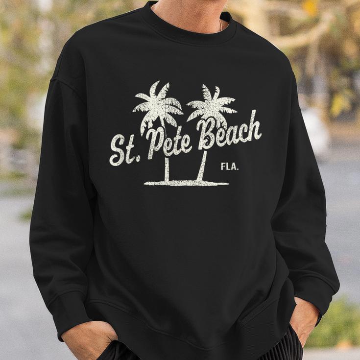 St Pete Beach Florida Vintage 70S Palm Trees Graphic Sweatshirt Gifts for Him