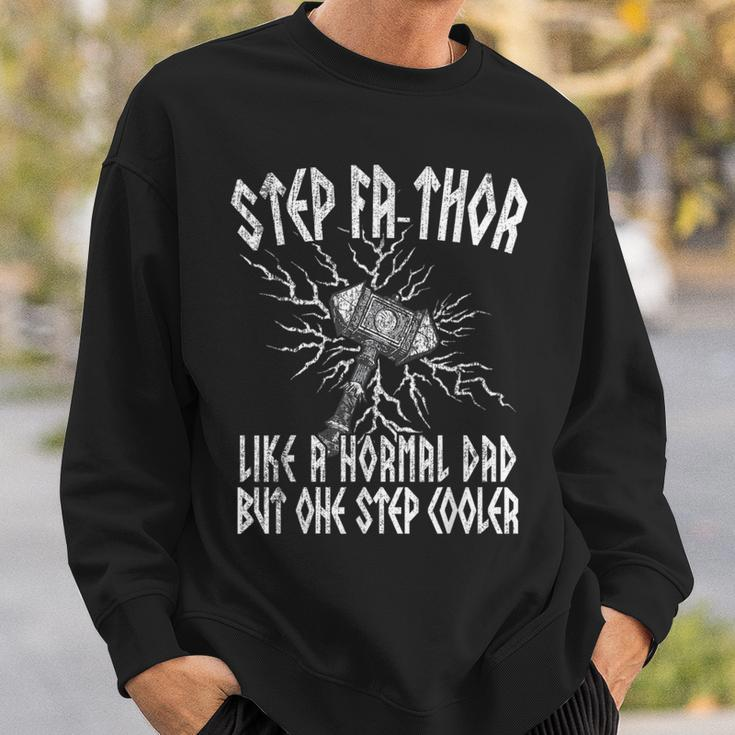 Step Fathor Like Dad Step Cooler Viking Step Father's Day Sweatshirt Gifts for Him