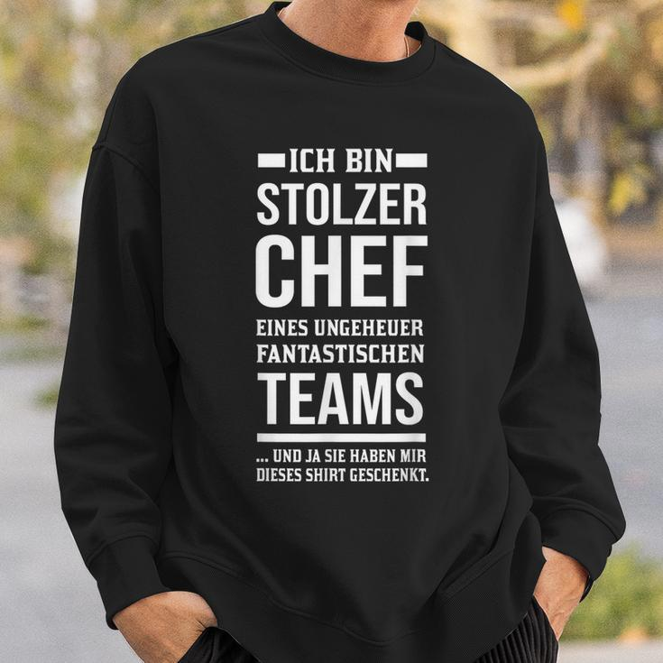 Stolzer Chef Eines Fantastische Teams Chef Sayings Sweatshirt Geschenke für Ihn