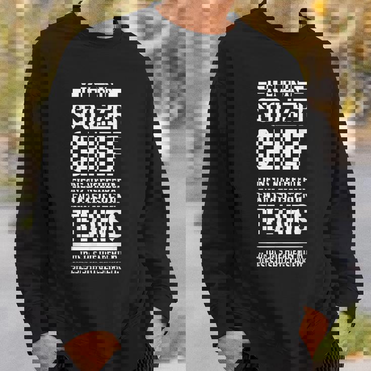 Stolzer Chef Eines Fantastische Teams Chef Sayings Sweatshirt Geschenke für Ihn