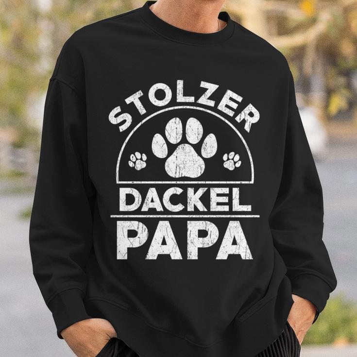 Stolzer Dackel Papa Hundepapa Teckel Dachshund Sweatshirt Geschenke für Ihn