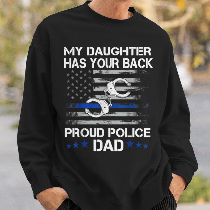 Stolzer Papa Eines Police Officer – Thin Blue Line Geschenk Sweatshirt Geschenke für Ihn