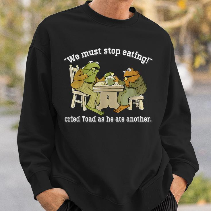 We Must Stop Eating Cried Toad As He Ate Another Frog Meme Sweatshirt Gifts for Him