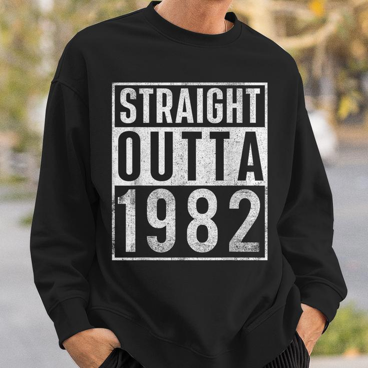 Straight Outta 1982 Year Of Birth Birthday Sweatshirt Gifts for Him