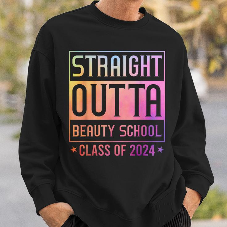 Straight Outta Beauty School Graduation Class Of 2024 Sweatshirt Gifts for Him