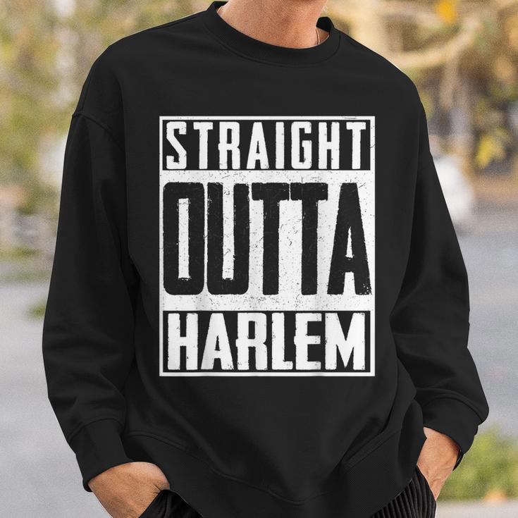 Straight Outta Harlem New York Big Apple Patriot Pride Sweatshirt Gifts for Him
