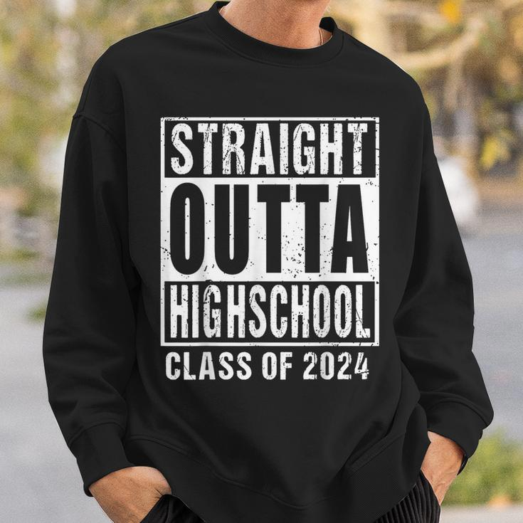 Straight Outta High School Class Of 2024 Sweatshirt Gifts for Him