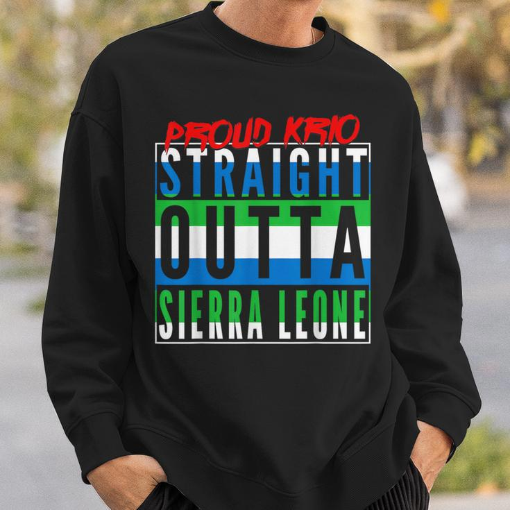 Straight Outta Sierra Leone Leonean Flag Krio Sierra Leone Sweatshirt Gifts for Him
