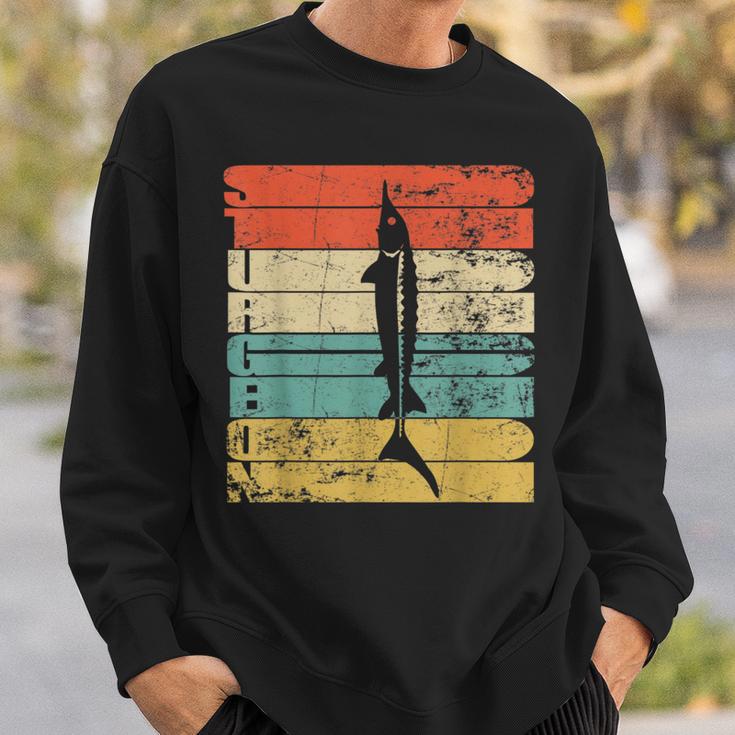 Sturgeon Silhouette Imintage-Stil Sweatshirt Geschenke für Ihn