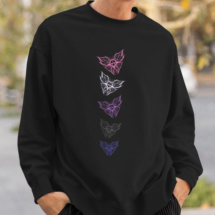 Subtle Genderfluid Pride Goth Butterfly Non Binary Flag Sweatshirt Gifts for Him