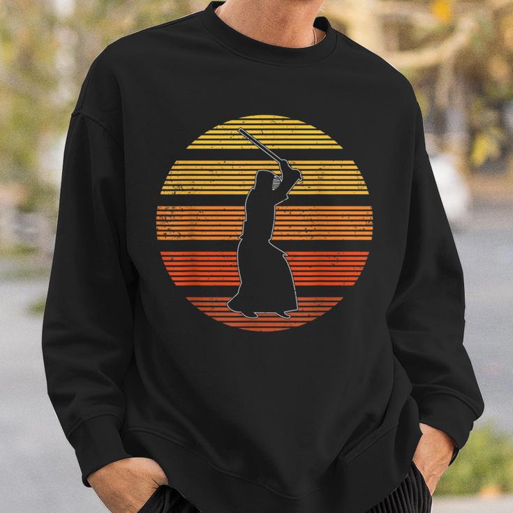 Sunset Kendo Martial Arts Lover Vintage Retro Kendo Sweatshirt Gifts for Him