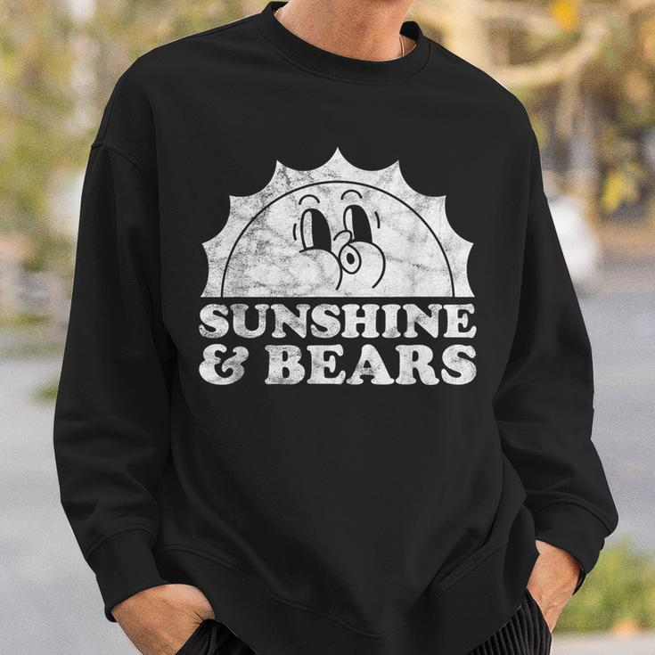 Sunshine And Bears Retro Vintage Sun Bear Sweatshirt Gifts for Him