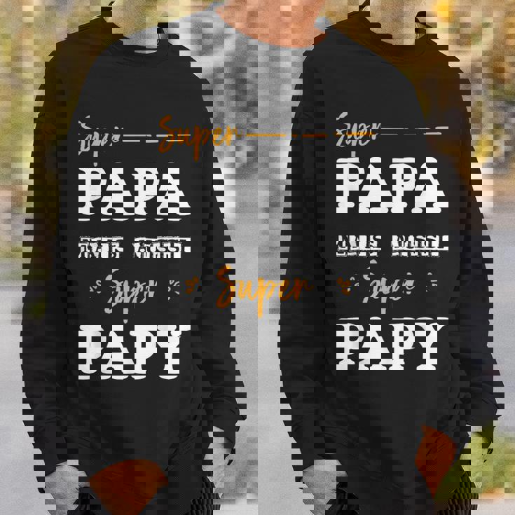 Super Papa Mais Aussi Super Papy Fête Des Pères Sweater e Cadeaux pour lui