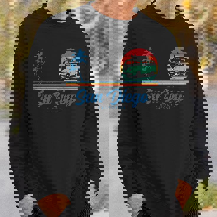 Surf California San Diego Retro Surfer Sweatshirt Gifts for Him