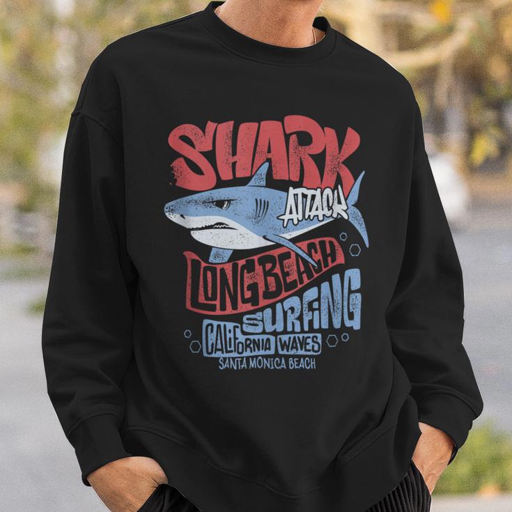 Surf Club Shark Waves Riders And Ocean Surfers Beach Sweatshirt Gifts for Him