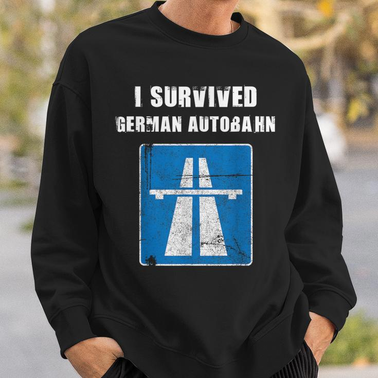 I Survived German Autobahn Car Lover Speed Lover Sweatshirt Gifts for Him
