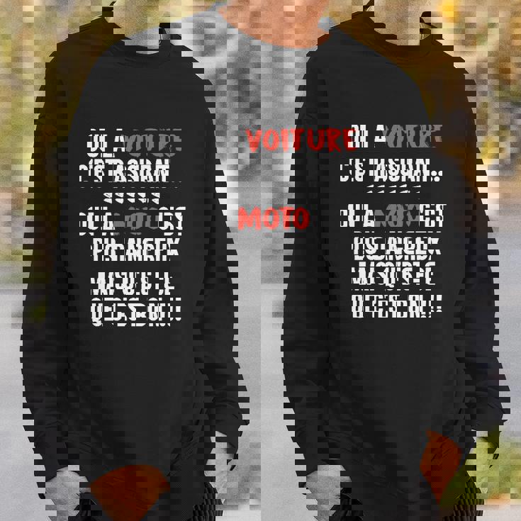 Sweater Unisexe La Moto C'est Bon pour Amateurs de Motocyclisme Cadeaux pour lui