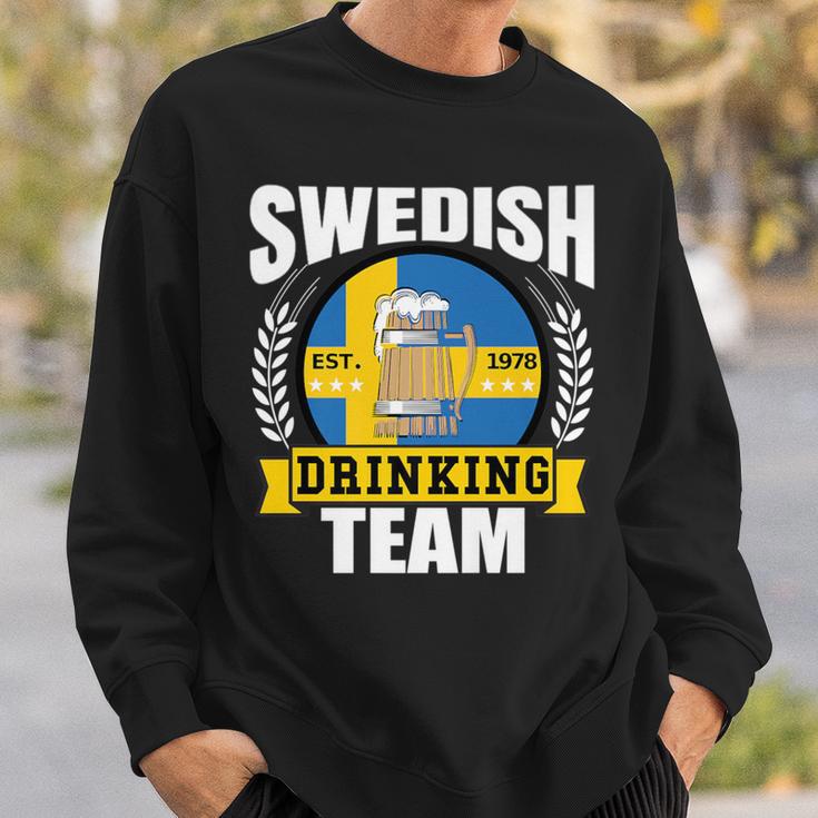 Swedish Drinking Team Sweden Flag Beer Party Idea Sweatshirt Gifts for Him