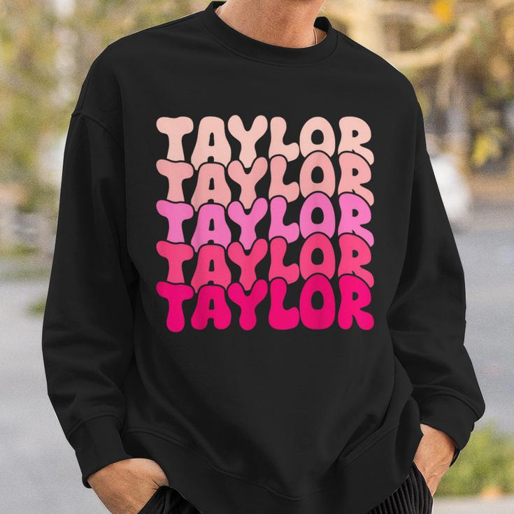 Taylor Vintage Personalized Name I Love Taylor Sweatshirt Gifts for Him