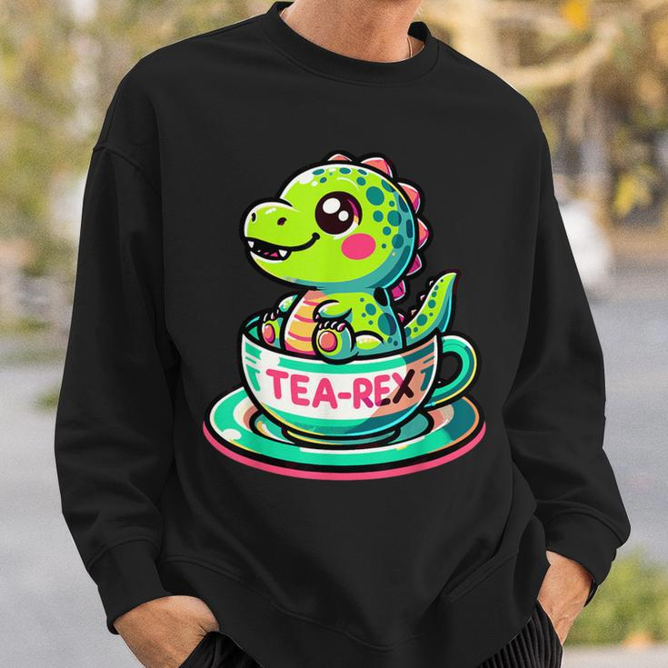 Tea-Rex Cute T-Rex Dinosaur Lover Kawaii Dino Sweatshirt Gifts for Him