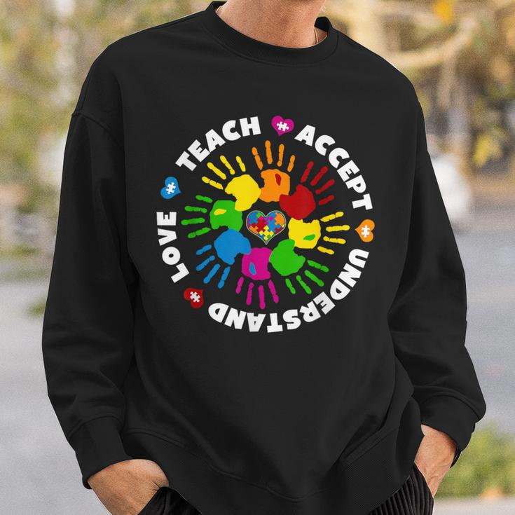 Teach Accept Love Understand Autism Awareness Sweatshirt Gifts for Him