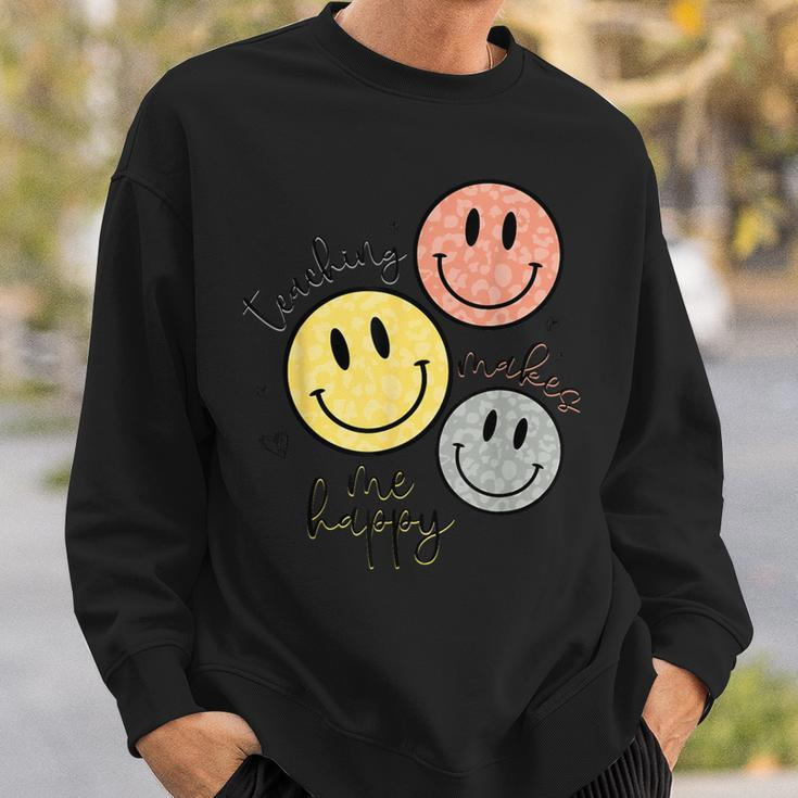 Teaching Makes Me Happy Smile Face School For Teacher Sweatshirt Gifts for Him