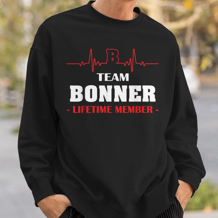 Team Bonner Lifetime Member Family Youth Kid Hearbeat Sweatshirt Gifts for Him