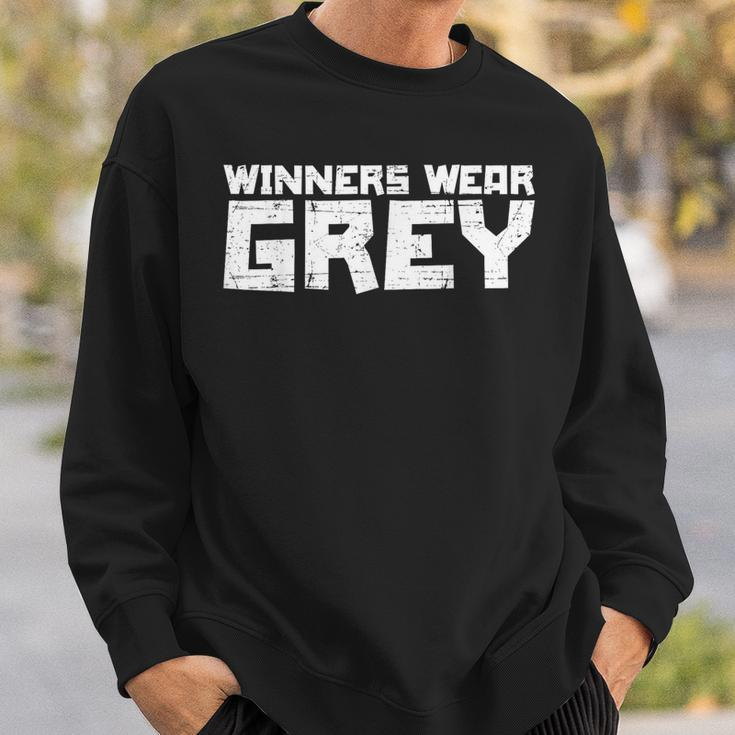 Team Sports Winners Wear Grey Sweatshirt Gifts for Him
