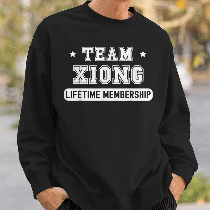 Team Xiong Lifetime Membership Family Last Name Sweatshirt Gifts for Him