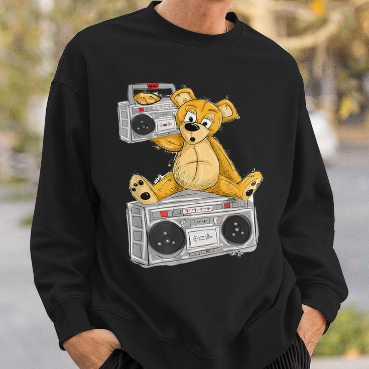Teddy Bear Boombox By San Francisco Street Artist Zamiro Sweatshirt Gifts for Him