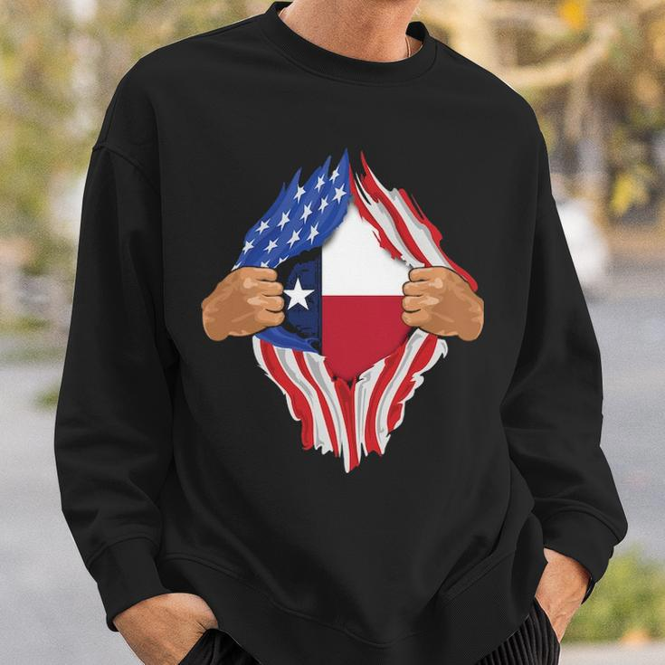 Texas Roots Inside State Flag American Proud Sweatshirt Gifts for Him