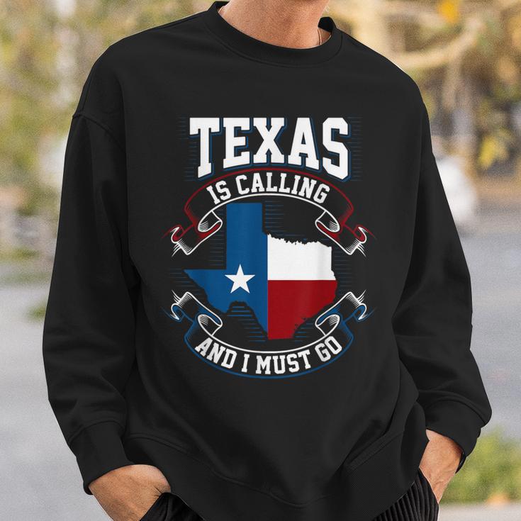 Texas Ruft An Und Ich Muss Gehen Black Sweatshirt Geschenke für Ihn