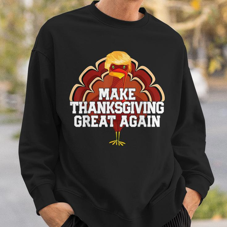 Make Thanksgiving Great Again Trump Turkey 2024 Sweatshirt Gifts for Him