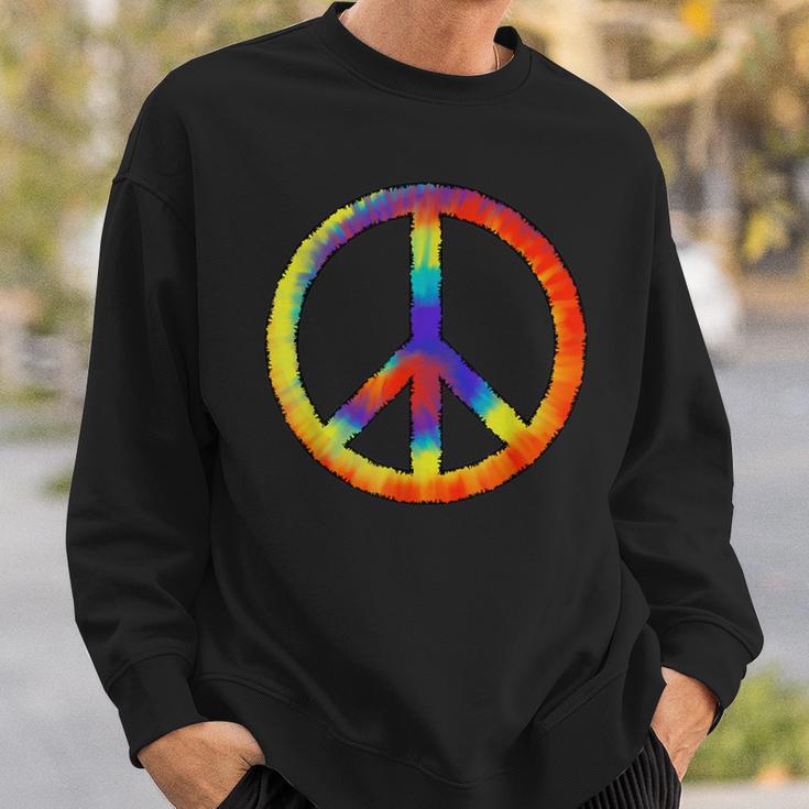 Tie Dye Peace Sign Peace Love Happiness Sweatshirt Gifts for Him