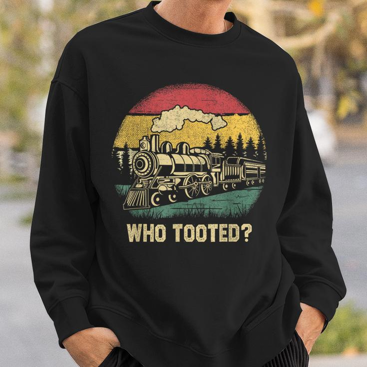 Who Tooted Train Lover Boys Collector Railroad Sweatshirt Gifts for Him