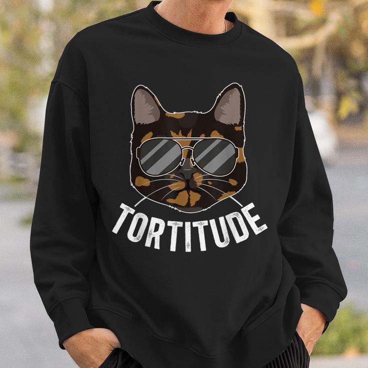 Tortitude Tortie Cat Owner Tortoiseshell Cat Lover Sweatshirt Gifts for Him