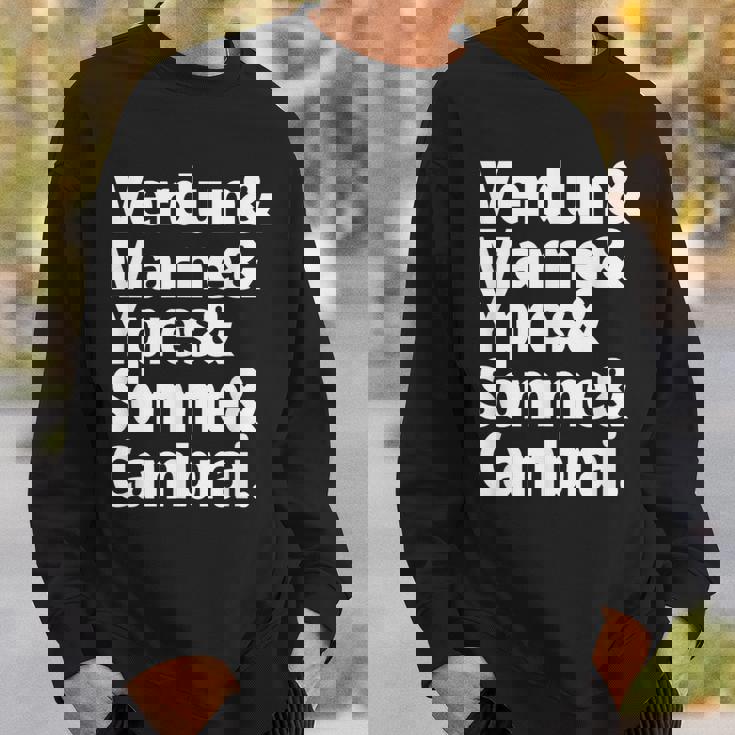 History Lovers Batallas De La Primera Guerra Mundial Historiador Camisa de entrenamiento Regalos para él