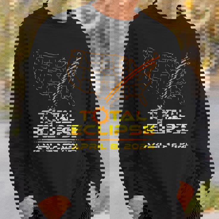 Total Eclipse April 8 2024 Path Of Totality Sweatshirt Gifts for Him